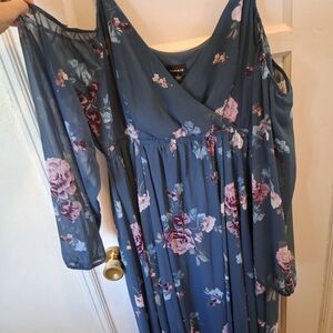 Floral Blue Dress